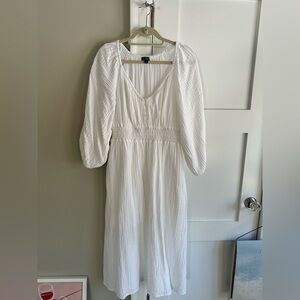 White Jcrew Midi Dress